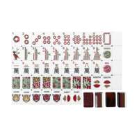 Lot de 160 tuiles de jeu de Mahjong américain en acrylique transparent à 3 couches avec motif léopard éclatant sur le dos