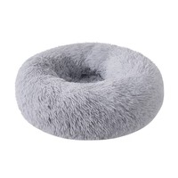 Lits pour animaux de compagnie en peluche ronds, doux et luxueux, faits à la main, en gros, pour chiens et chats