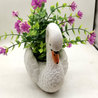 Pots de jardin en résine en forme de cygne, design spécial, décorations pour la maison, pots à plantes en résine en forme de cygne élégants et modernes pour l'extérieur