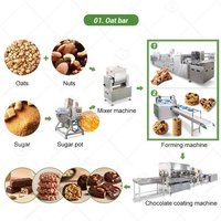 Chaîne de production de barres protéinées : machine à extruder les céréales au chocolat, les cacahuètes, les noix, les dattes, la granola et les barres énergétiques au sésame