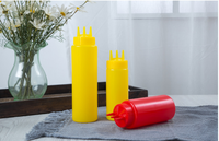 Botol Remas plastik kecil LDPE 80/120/180/240/360/480ml dengan tutup untuk saus tomat madu cabai