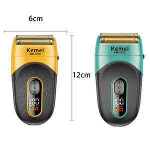 Kemei Electric Shaver KM T370 Triple Blade IPX4 Waterproof <b>USB</b> Rechargeable Men's Razor With LED Display - Product Image 4