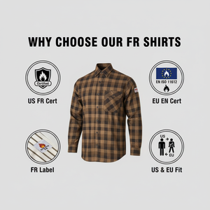 Vêtements de travail antistatiques en coton pour travaux de construction, industriels, mécaniciens, hommes, imperméables, ignifuges, vêtements de sécurité à manches longues - Product Image 1