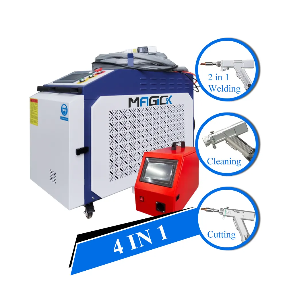 Máy Hàn Laser 3 Trong 1 Làm Sạch 1000W 1500W 2000W Máy Hàn Laser Cnc Thép Không Gỉ Máy Hàn Laser Nhôm Với