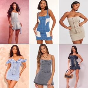 दूसरे हाथ के कपड़े की लड़की और महिलाएं जींस स्कर्ट डेनिम स्ट्रैप का इस्तेमाल करती हैं - Product Image 3