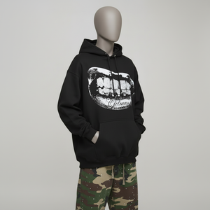 เสื้อฮู้ดสวมหัวของผู้ชายผ้าขนแกะพลอยเทียมแข็งวัสดุโพลีเอสเตอร์/ผ้าฝ้ายซักได้ตามต้องการ - Product Image 1