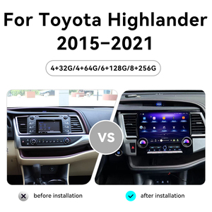MOOKAKA 12,6 pouces Carplay pour Toyota Highlander 2015-2021 Lecteur DVD de voiture Radio GPS Navigation Lecteur multimédia Lecteur <span class=keywords><strong>audio</strong></span> de voiture - Product Image 3