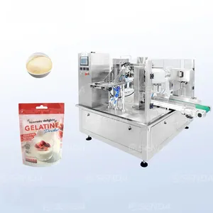 Gélatine en poudre/farine/lait en poudre SD-B02 machine d'emballage automatique rotative de type sac préfabriqué