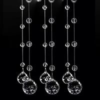 Guirlande de cristal K9 30 mm, rideaux de fond de scène de mariage de luxe à suspendre au plafond avec perles de verre transparentes et forme de diamant
