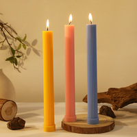 3D Streifen lange Kerzen Schöne Säule Wachs Kerzenhalter Elegante hohe dekorative Kerzenhalter Hochzeits feier Club Office Event