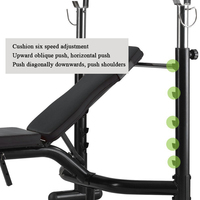 Équipement de Fitness Haute Qualité Réglable pour Exercice de Musculation Haltère Banc de Développé Couché Rack à Squat pour Salle de Sport à Domicile