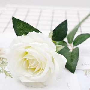 QiHao Artificial <b>Flowers</b> Suppliers Single Stem Rose <b>Flower</b> Artificial for Dessert Table Decoration - Product Image 2