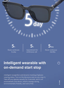 Gafas inteligentes AI G06 con degradado de color, gafas de sol, auriculares, alta calidad, gafas inteligentes con reducción de ruido. - Product Image 5