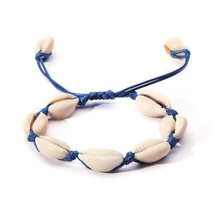 Bracciale/Cavigliera/Collana Artigianale con Perle Naturali di Conchiglia Cowrie, Gioielli da Spiaggia Stile Hawaiano <span class=keywords><strong>Giamaicano</strong></span> Regolabile da Donna - Product Image 5