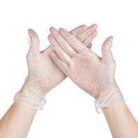 Gants d'examen en PVC transparents de grande taille bon marché en gros Gants en vinyle jetables non poudrés en latex clair noir bleu de qualité alimentaire