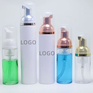 Flacon pompe moussant 30ml 50ml 2oz 80ml 100ml en PET pour cosmétiques et savons – Or rose, blanc, argent - Product Image 1