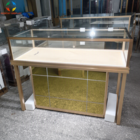 Vitrine à montres en verre inclinable, entièrement assemblée, design anti-rayures, étanche, robuste, avec éclairage LED, pour centre commercial