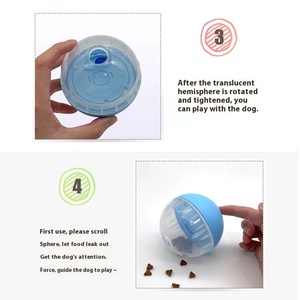 Dayanıklı TPR plastik Pet gıda dağıtıcı ve köpek oyuncak topu çevre dostu ve eğitim ve oyun kediler için Bite dayanıklı dahil - Product Image 3