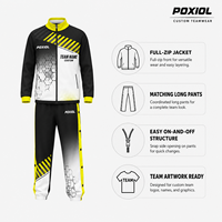 Combinaison d'échauffement de basketball personnalisée à séchage rapide, survêtement à manches longues entièrement zippé, uniforme d'entraînement d'équipe par sublimation, vente en gros