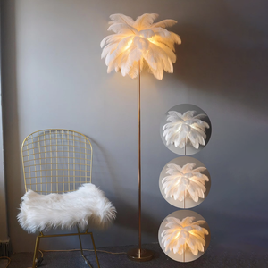 Zacht licht veren LED-lamp 50CM tafel/130-160CM vloerstijlen voor kerstfeest carnaval festivals dagelijkse huisdecoratie en verlichting - Product Image 6