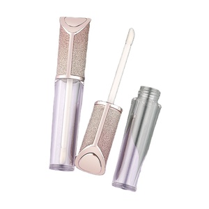 Tubos de brillo de labios de <span class=keywords><strong>unicornio</strong></span>, brillo de labios líquido, tubo/contenedor ostentoso de lujo, 5ml, oro rosa inclinado - Product Image 1