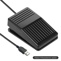Pedal de pie USB (aluminio y plástico) programable para operación manos libres de simulador de teclado de máquina herramienta