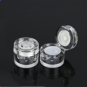 Mini <span class=keywords><strong>5G</strong></span> Acrylic Kem Jar Lật Cap PS Nhựa Trong Suốt Nồi Cho Mỹ Phẩm 5Ml Công Suất Cho Khuôn Mặt Kem Lỏng Bột Lông Mi Giả - Product Image 4