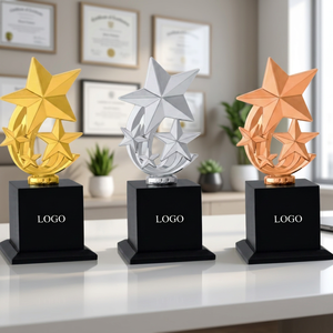Trofeo Portátil de Metal Fundido a Presión en Oro, Plata y Bronce con Base Elegante para Ceremonias de Premiación Corporativas, Deportivas y Académicas - Product Image 1