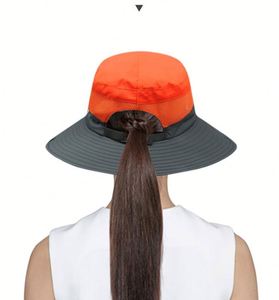 หมวกกันแดดสำหรับผู้หญิง ใส่เที่ยวฤดูร้อน ปีนเขา ตกปลา ท่องเที่ยวกับครอบครัว แบบมีช่องสำหรับรวบผมหางม้า ขายส่ง - Product Image 2