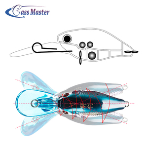 Offre Spéciale Manivelle leurres De Pêche Dur crankbait Leurre coulant appâts de natation avec Crochets VMC - Product Image 2