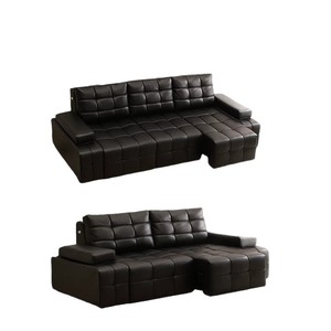 Sofá de Cuero Genuino, Minimalista, Creativo, Retráctil, Multifuncional, Sofá Cama, Cine en Casa, Sin Espacio entre Paredes - Product Image 1
