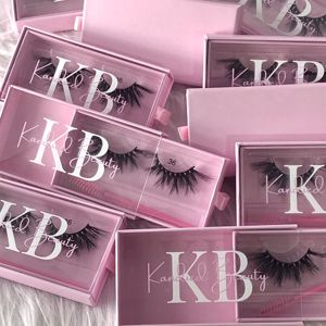 25mm lông mi bán buôn đầy đủ Dải Lông mi màu hồng Lash Hộp bao bì Fluffy lông mi ánh sáng màu hồng Lash hộp - Product Image 1