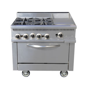 مجموعة غاز موصى بها 36 بوصة مع أربع شعلات فرن شواء للمطاعم ذات نوعية جيدة - Product Image 2