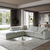 Canapé d'angle modulaire moderne en éponge haute densité personnalisé, canapé-lit en forme de L, écologique, compressé sous vide, salon nuage