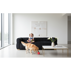 Velvet Convertible Sofa Set with Tufted Low Back Design Modern 3 Seater for Living Rooms 89 Inch Wide Easy Assembly - Product Image 2