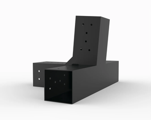 Support de pergola incliné vers le haut et vers le bas, angle de 15 degrés °   Support d'angle incliné à 3 voies pour poteau en bois de 90x90 4x4 - Product Image 2