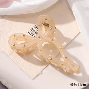 Pince à cheveux à pois style français, grande pince à cheveux tendance pour femmes, antidérapante, accessoires pour cheveux épais - Product Image 6