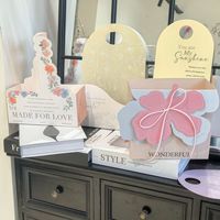 Boîte Cadeau Florale Portable de Luxe, Emballage Floral Pliable Fait Main pour Cadeaux de Fleurs