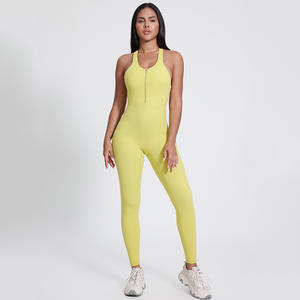 Super Zacht 3.0 Slank Naakt Gevoel Schoonheid Rug Rits Dansende Fitness Yoga Gym Wear Workout Jumpsuits Butt Lift Vrouwen Bodysuits - Product Image 3