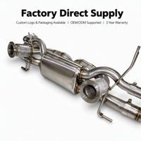 Système d'échappement Catback à valve en X en acier inoxydable SS304 avec contrôle de valve à vide de 1,5 mm pour Audi R8 V10 5.2L 2008-2016 – Amélioration des performances