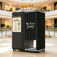 Photomaton intelligent personnalisé en libre-service de style coréen, série noire, écran tactile HD de 21,5 pouces, distributeur automatique d'iPad