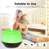 Diffuseur d'aromathérapie intelligent H2O Spray à effet bois, humidificateur d'air électrique 500 ml avec bruit blanc et haut-parleur intégré
