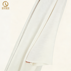 <span class=keywords><strong>Robe</strong></span> longue en tricot ouverte sur le devant pour femmes, de haute qualité, personnalisée, couleur unie, style décontracté, maxi, naturelle, pour l'hiver, tenue musulmane - Product Image 4