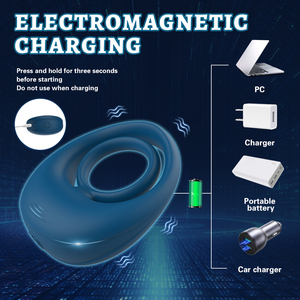 Ylove Silicone ABS Vòng dương vật y tế 10 chế độ rung CE chứng nhận hỗ trợ xuất tinh nam để tăng cường hưởng thụ tình dục - Product Image 2