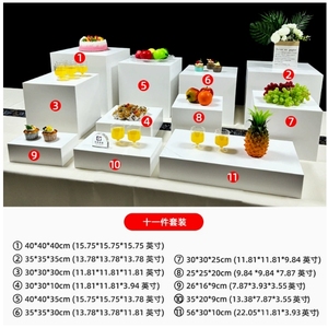 사용자 정의 크기 5 면 흰색 아크릴 뷔페 음식 디스플레이 라이저 - Product Image 5
