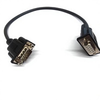 Câble d'extension série RS-232 DB9 mâle-femelle 9C 28AWG blindé avec feuille d'aluminium + blindage tressé, gaine PVC, câble de données