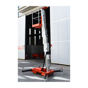 Elevador de aleación de aluminio de doble columna de 8 <span class=keywords><strong>metros</strong></span> <span class=keywords><strong>Escalera</strong></span> plegable eléctrica pequeña Plataforma de elevación móvil para interiores - Product Image 2