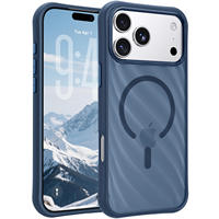 Nouvelle coque de téléphone translucide mate à motif ondulé pour iPhone 18 17 Pro Max, coque antichoc en TPU PC magnétique pour iPhone 17 Air