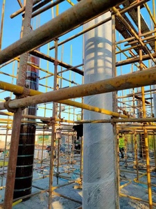 <span class=keywords><strong>Coffrage</strong></span> en <span class=keywords><strong>contreplaqué</strong></span> rond circulaire pour film de construction Colonne en <span class=keywords><strong>contreplaqué</strong></span> béton Bande d'acier libre de haute qualité - Product Image 2