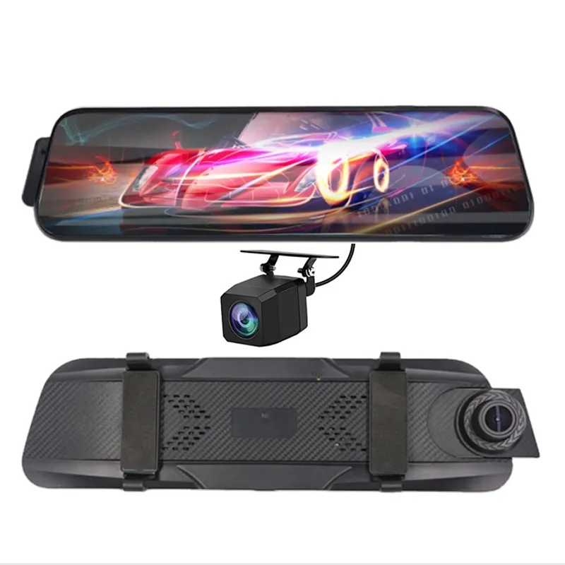 10 inch in car DVR WIFI dual lens full touch screen recorder camera, rearview mirror OEM 1080P universal camera